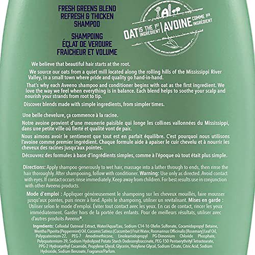 Aveeno Fresh Greens Shampoo + Conditioner 11