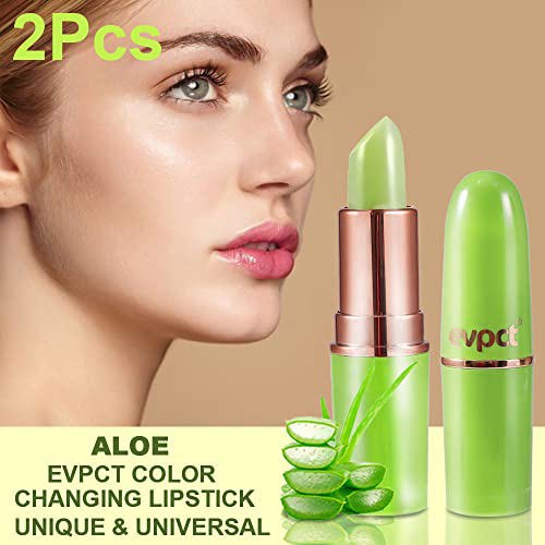 BINGBRUSH 2 Pcs Aloe Vera Color Changing Lipstick Queen Lip Tints 3