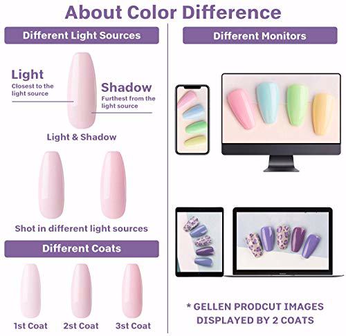 Gellen Gel Nail Polish Kit, Pretty Lady 8
