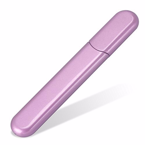 SixVector Premium Glass Nail File With Case Light Purple 1