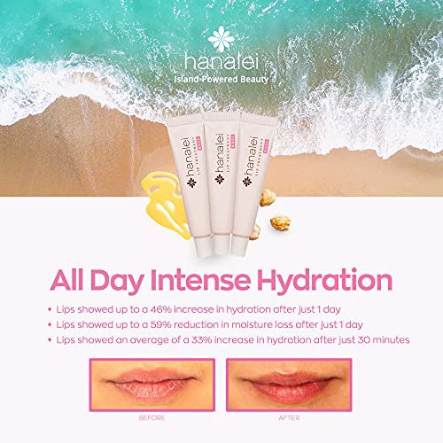 Hanalei Lip Treatment to Soothe Dry Lips , Travel-Size Set (5g x 3) Rose 8