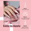 Modelones Gel Nail Polish Set Nude Pink White  Thumbnail 6