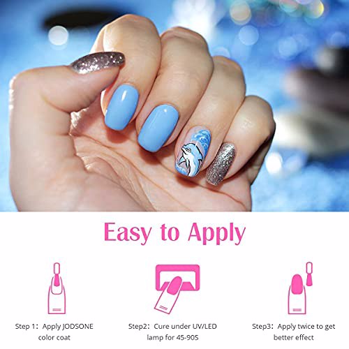 JODSONE Gel Nail Polish Kit, with with glitter color series 8