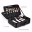 Garsumiss Travel Makeup Case Professional Cosmetic Double Layer Black Thumbnail 3