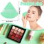 Pimoys 6 Pieces Powder Puff Face Soft Triangle Makeup Blue and Green Thumbnail 2