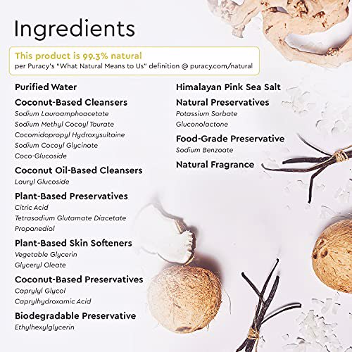 Puracy Natural Body Wash, Coconut & Vanilla 16Oz (Pack of 2) 4