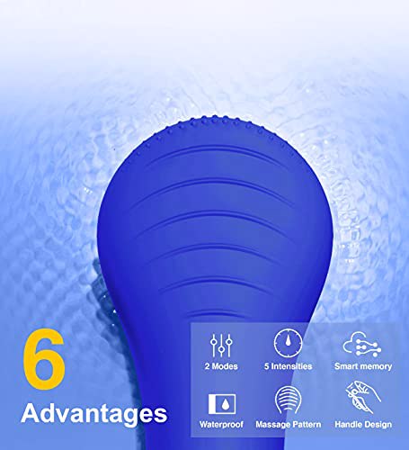 NågraCoola Sonic Waterproof Face Scrub Brush, Blue 4