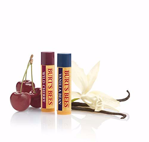 Burt's Bees 100% Natural Lip Balm, Wild Cherry and Vanilla Bean Blister Box 6