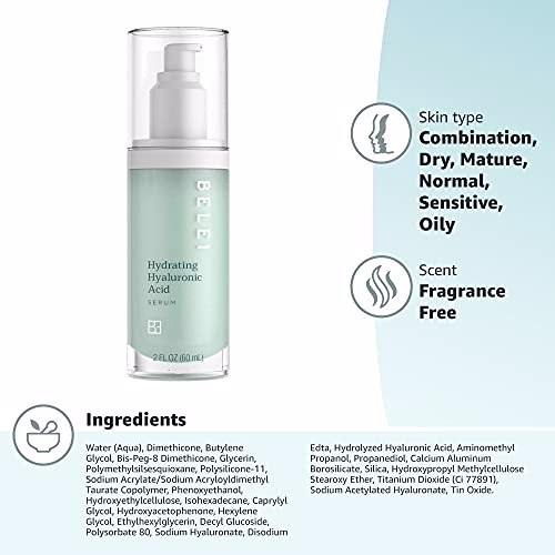 Belei by Amazon: Hydrating Hyaluronic Acid Serum, Fragrance Free, Paraben Free 7