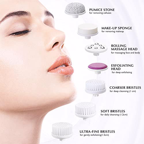 Facial Cleansing Brush Face Scrubber, Light Pink 2