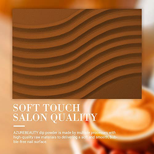 AZUREBEAUTY Dip Powder Nail Set, CA-Caramel coffee 6