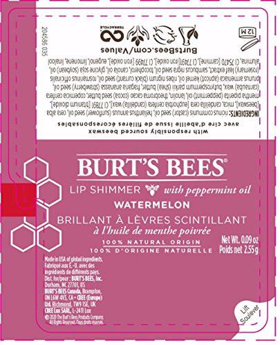 Burt's Bees Lip Balm, Moisturizing Lip Shimmer, Watermelon 11