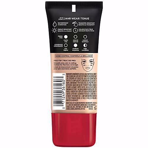 L'Oreal Paris Makeup Infallible Pro-Matte Foundation, Nude Buff 104.5 2