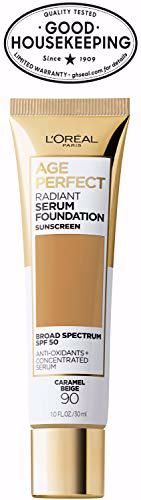 L'Oreal Paris Age Perfect Radiant Serum Foundation with SPF 50, Caramel Beige 9