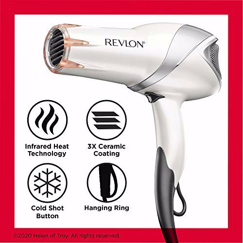 REVLON Infrared Heat Hair Dryer, White 6