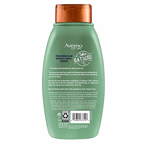 Aveeno Fresh Greens Shampoo + Conditioner 3