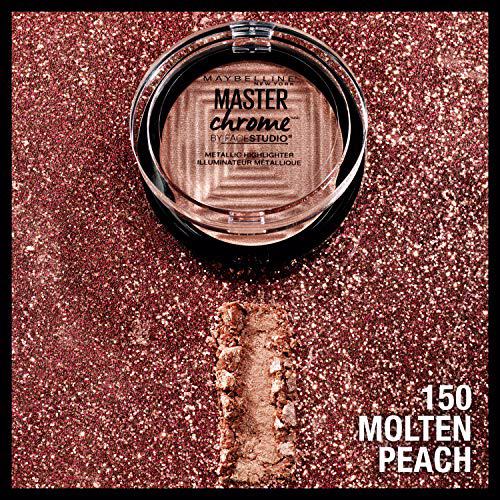 Maybelline New York Facestudio Master Chrome Metallic Highlighter Molten Peach 3