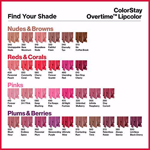 Revlon ColorStay Overtime Lipcolor, 24/7 Pink (530) 7