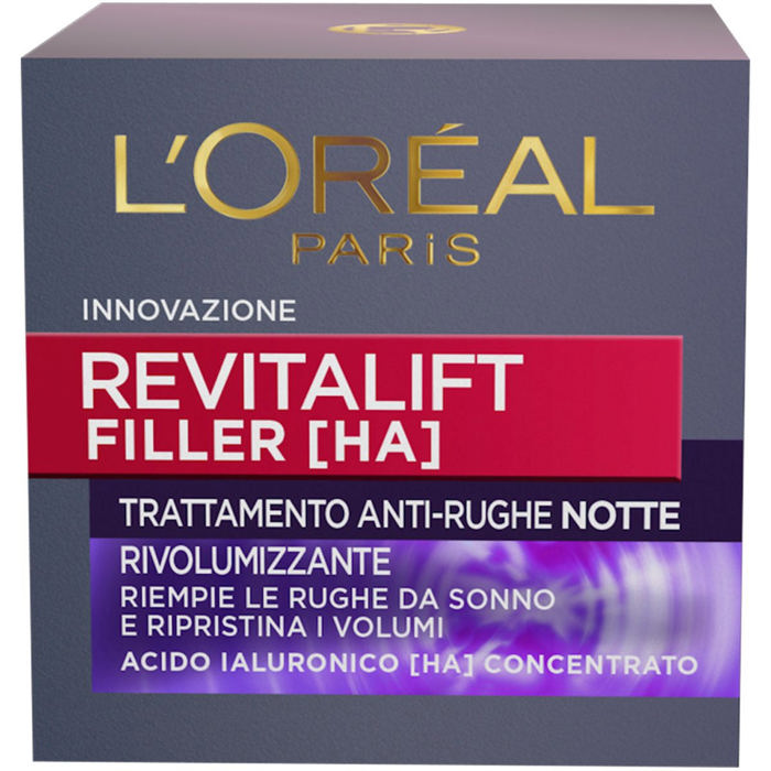 L'Oréal Paris Revitalift Filler Trattamento Anti-rughe Rivolumizzante Profondo Notte 50ml