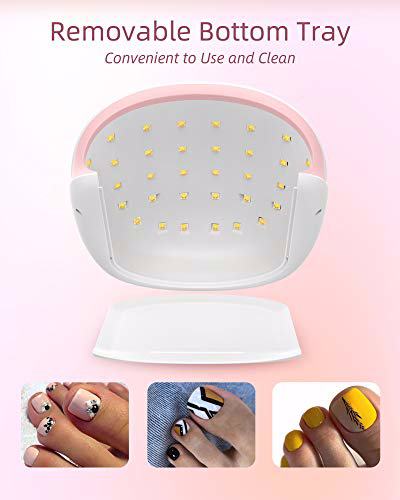 SUNUV UV Led Nail Lamp for Gel Polishes, Pink 6