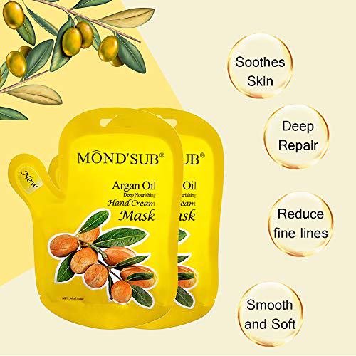 MOND'SUB 5 Pair Argan Oil Hand Mask 4