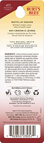 Burt's Bees 100% Natural Origin Moisturizing Matte Lip Crayon, Redwood Forest 13