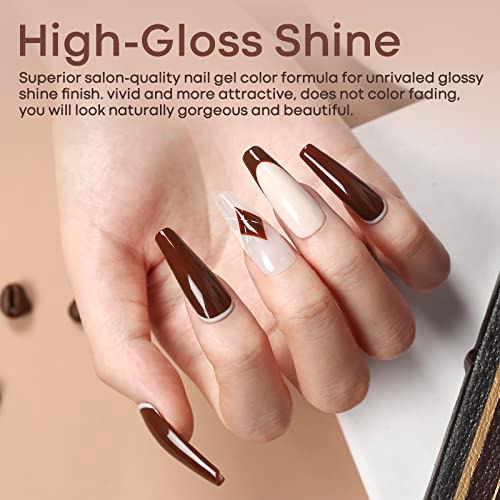 Modelones Blue Gel Nail Polish Set 6 Colors Blue Pink 4