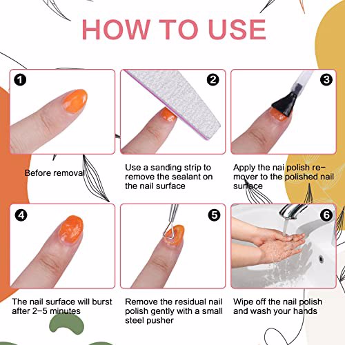 BESNEL Gel Nail Polish Remover 2 Pack 7