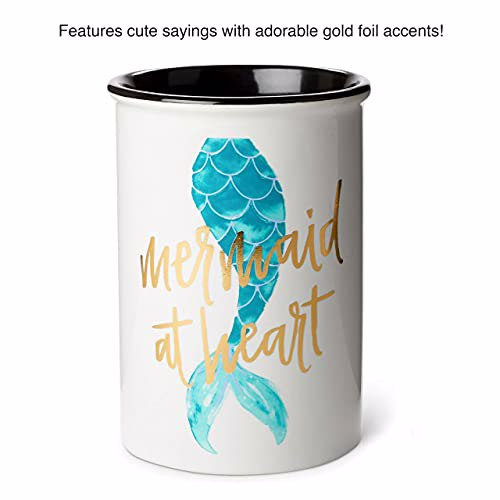 Ceramic Makeup Brush Holder Storage with Cute Sayings Mermaid 5