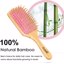 Hair Brush-Natural Wooden Bamboo Brush and Detangle Tail Comb Pink Thumbnail 4