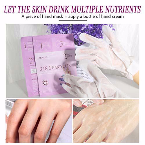 Hand Mask, 3 Pairs Hand Moisturizing Gloves, A 8