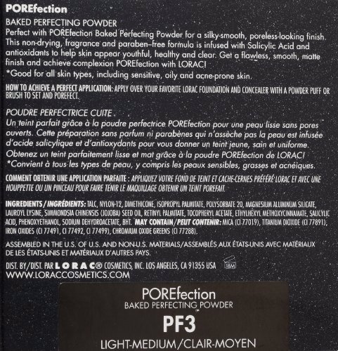 LORAC POREfection Baked Perfecting Powder, PF3 Light/Medium 3