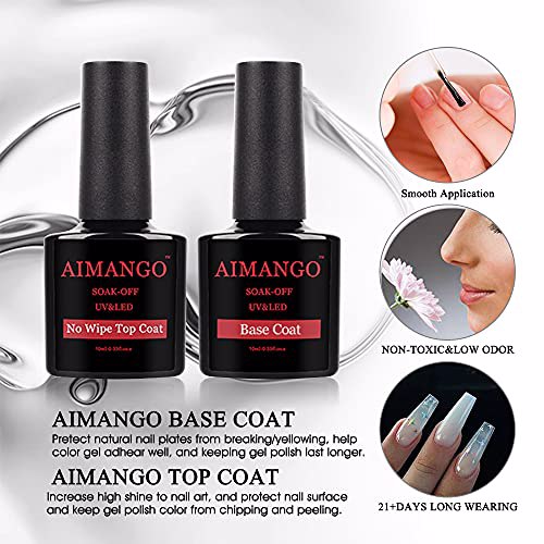 AIMANGO Valentine's Day Reflective Glitter Gel Nail Polish Kit 4