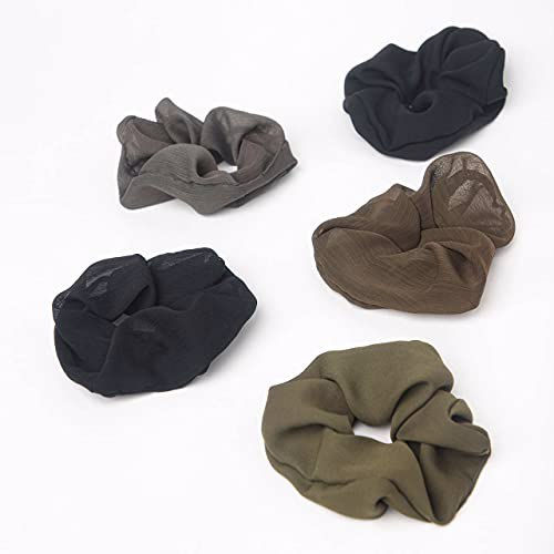 Kitsch Crepe Scrunchies, Moss 2