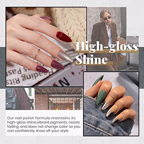Beetles 20 Pcs Gel Nail Polish Kit, A-Industrial Wave 4