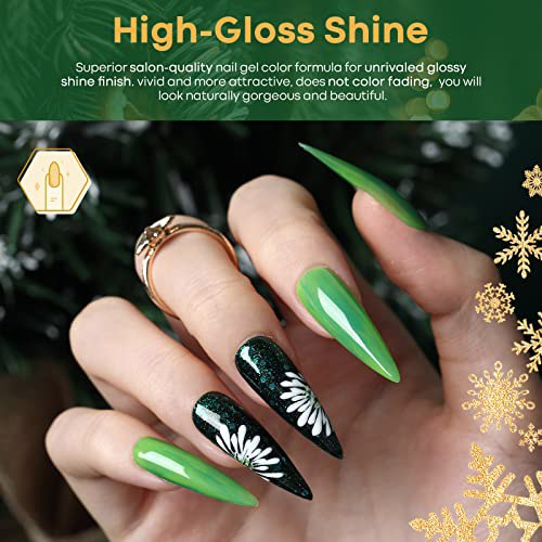 Modelones Green Gel Nail Polish, B1 Mint To be 5