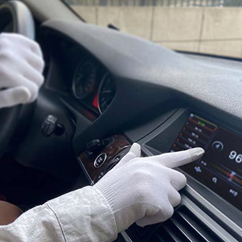 EvridWear Men Moisturizing Cotton Gloves, xs white 6