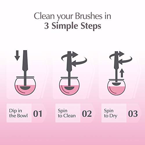 Luxe Electric Makeup Brush Cleaner, Pink 3