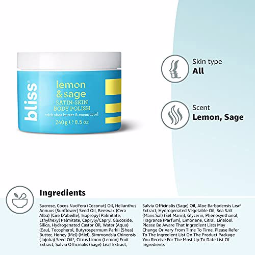 Bliss Lemon & Sage Satin Skin Body 7