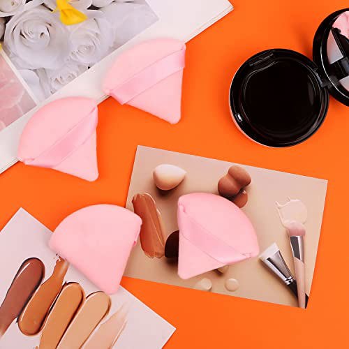 Pimoys 6 Pieces Powder Puff Face Soft Triangle Makeup Pink 2
