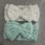 Jseng Microfiber Bowtie Headbands Beige+Mint Thumbnail 3