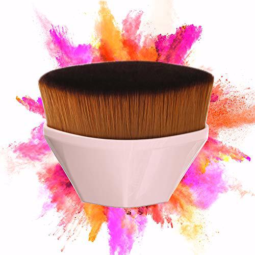 Daubigny Foundation Makeup Brush Flat Top Kabuki Hexagon Face Blush Light Pink 2