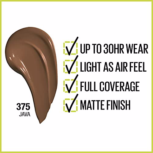 Maybelline New York Super Stay Full Coverage Liquid Foundation Makeup, Java 2