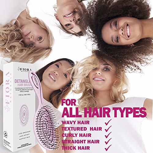 Fiora Naturals Hair Detangling Brush Lilac 6