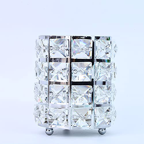 LUGUNU Makeup Brush Holder Organizer Golden Crystal Bling Personalized Gold Comb Brushes 9
