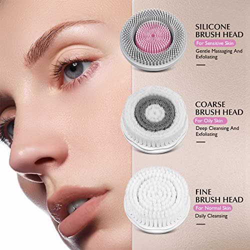 icolorfuled Facial Cleansing Brush Face Scrubber Electric Exfoliating Spin Brush IPX7 4