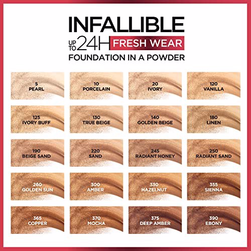 L'Oreal Paris Infallible Fresh Wear Foundation in a Powder Hazelnut 5