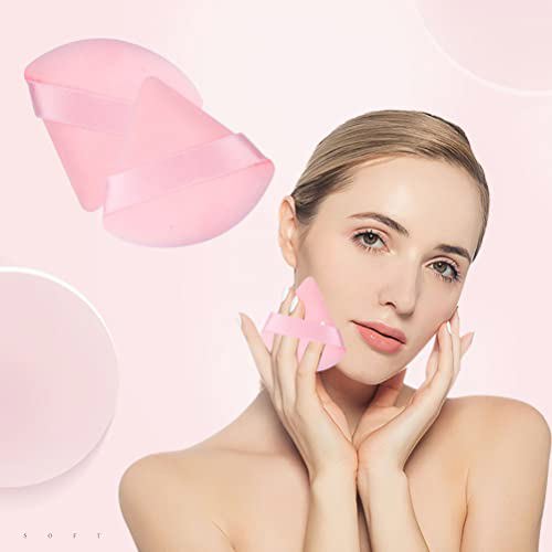 Pimoys 6 Pieces Powder Puff Face Soft Triangle Makeup Pink 5
