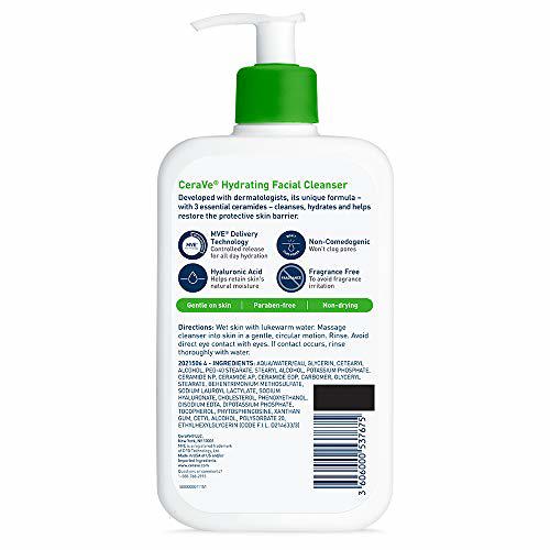 CeraVe Hydrating Facial Cleanser 400 ml 11