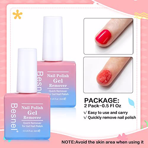 BESNEL Gel Nail Polish Remover 2 Pack 2